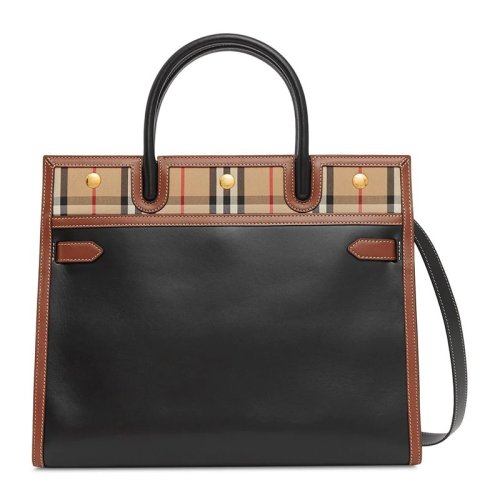  BURBERRY/博柏利 女士拼色小牛皮手提包 8025266 PLSX