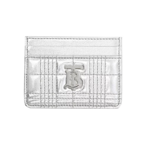 BURBERRY/博柏利 22新款 Lola系列 女士银色绗缝小羊皮卡包80592061