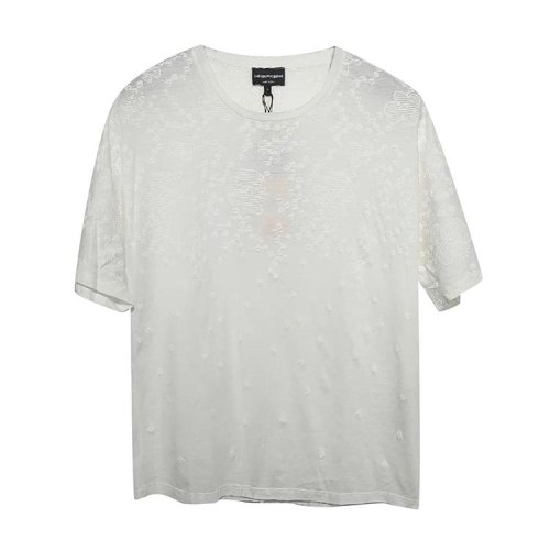 Emporio Armani/安普里奥阿玛尼 米白色男士短袖T恤