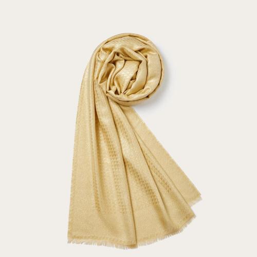  VALENTINO华伦天奴 22年秋冬 女士 围巾 éTOLE MAXI STUD EN JACQUARD LUREX DE SOIE ET CACH