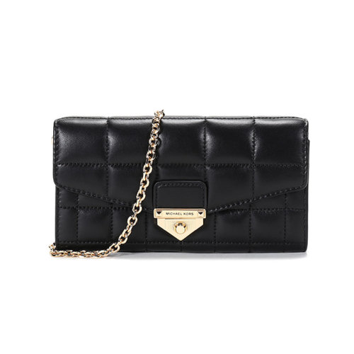 Michael Kors/迈克·科尔斯  MK女包 SOHO系列大号羊皮革单肩斜挎包手拿包链条包 32S1G1SC9L