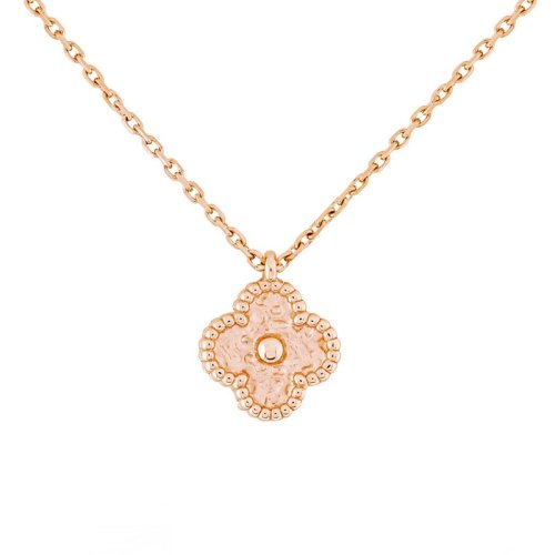 Van Cleef & Arpels/梵克雅宝 Sweet Alhambra 女士玫瑰金四叶草项链 VCARO8DF00
