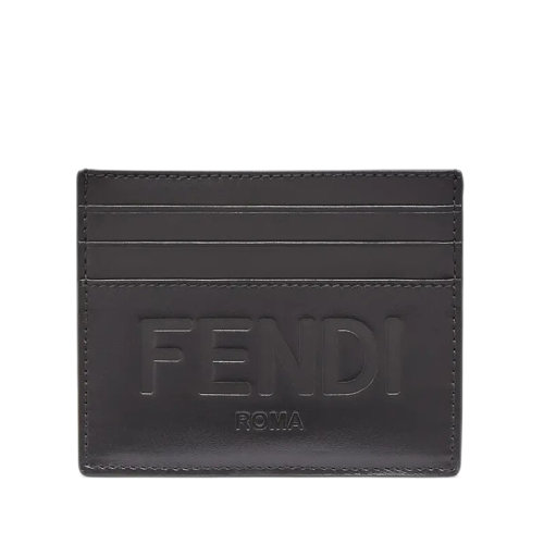 FENDI/芬迪  黑色光滑小牛皮FENDI ROMA印花卡包卡片夹7M0164AFCLF0GXN
