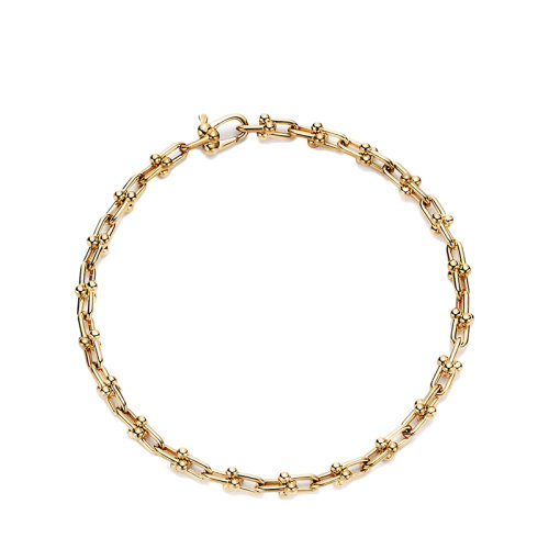 Tiffany & Co./蒂芙尼 22春夏新款HardWear系列 18K金黄金微型链环手链GRP10020