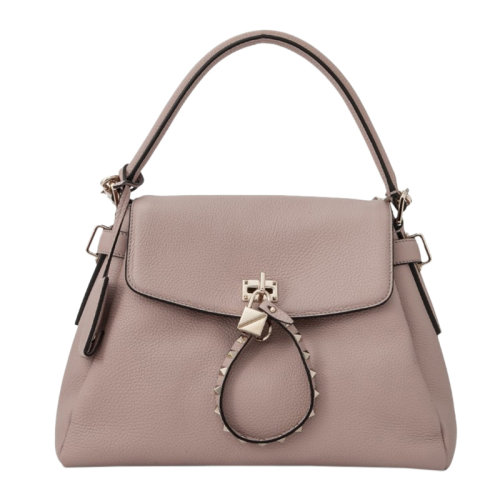 Valentino/华伦天奴 女士纯色小牛皮经典锁饰铆钉装饰单肩包斜挎包手提包女包 PW2B0B31-LRP 多色可选