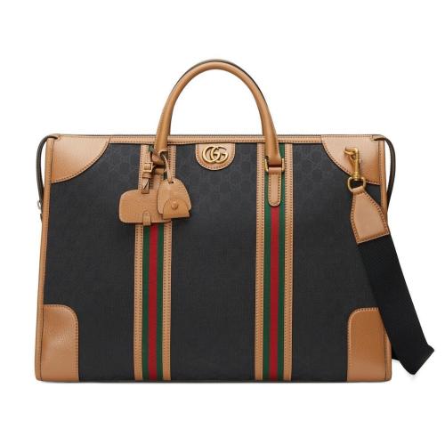  GUCCI古驰 22年秋冬 男士 饰双G加大号帆布旅行包 715773 FAARB 1041