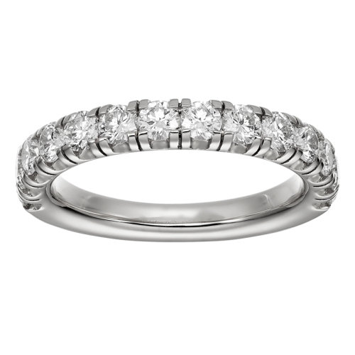 CARTIER/卡地亚 ALLIANCE ETINCELLE系列 18K金铂金镶有14颗明亮切工钻石 结婚求婚订婚戒指B4216500