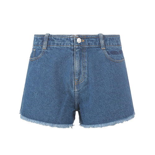 KENZO/高田贤三 【22春夏新款】 女士棉质牛仔短裤LOGO刺绣 FC5 2DS211 6EA