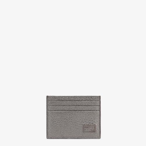  FENDI芬迪 22年秋冬 男士 卡包 灰色皮质卡片套 7M0164AJJ1F1HR3
