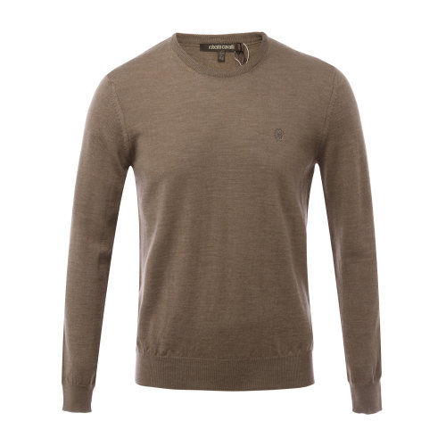 Roberto Cavalli/罗伯图 卡维里 男士针织衫/毛衣 羊毛圆领男士羊毛衫 多色针织衫