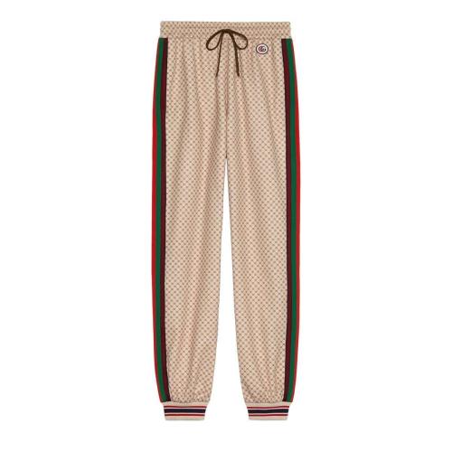  GUCCI古驰 22年秋冬 女士 互扣式双G印花针织长裤 655198 XJDFP 9115 预定商品2-6周发货