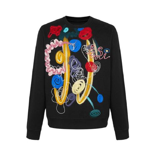  FENDI/芬迪 男士黑色时尚圆领卫衣 FY0178-AH0R-F0QA1 PLFSX