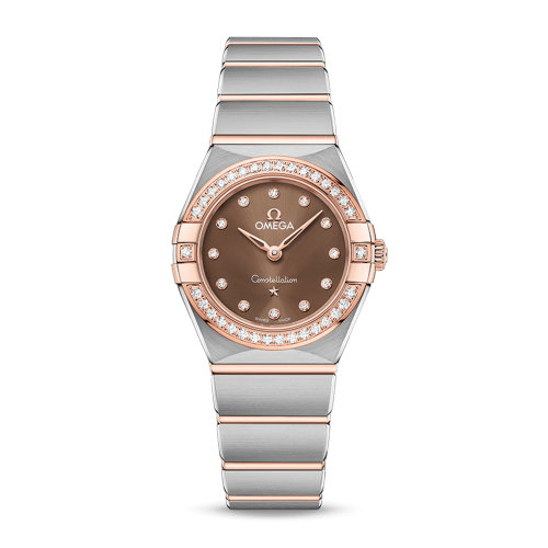 OMEGA/欧米茄 星座系列 精钢 18K金 外圈镶钻 钻石刻度 石英机芯 女士腕表 131.25.25.60.63.001