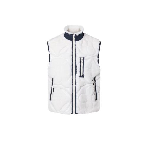  LV路易威登 22年秋冬 男士 马甲 MONOGRAM 花卉嵌花毛皮革背心 1AA4LW 1AA4LX 1AA4LT 1AA4LY 1