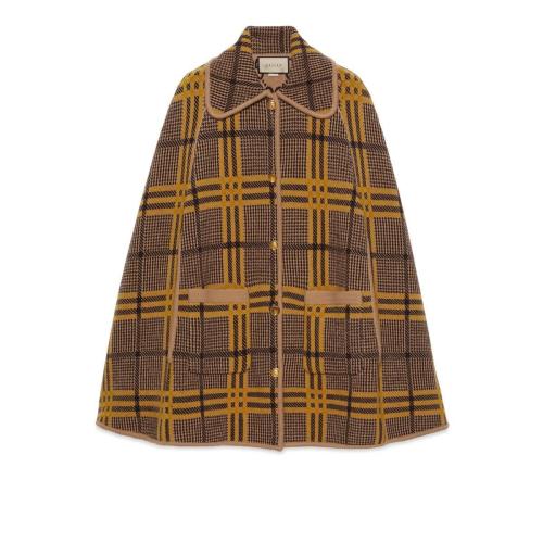  GUCCI古驰 22年秋冬 男士 双面针织羊毛斗篷 699876 XKCFX 2378