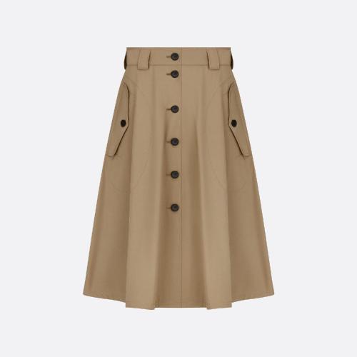  DIOR迪奥 22年秋冬 女士 半身裙 Jupe mi-longue boutonnee 247J3_3332_X1700