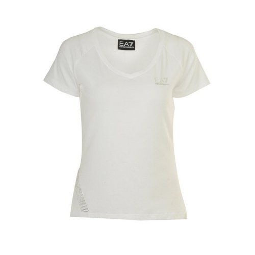  Emporio Armani/安普里奥阿玛尼 女士米白色棉质短袖T恤 3YTT62 J28Z 1100 PLFSX