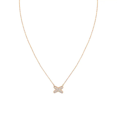 Chaumet/尚美 Jeux de Liens系列 女士18k金玫瑰金切割钻石吊坠083221