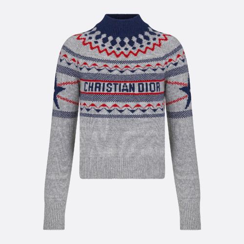  DIOR迪奥 22年秋冬 女士 针织衫 Pull a col montant DiorAlps 144S60BM134_X8878