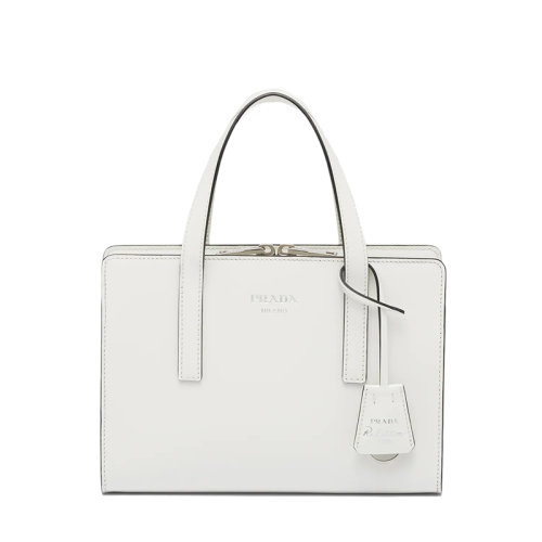 PRADA/普拉达 22新款Re-Edition 1995系列 女士迷你款白色皮革热印徽标配拉链式隔层单肩斜挎手提包1BA357_ZO6_F0PG7_V_OOO