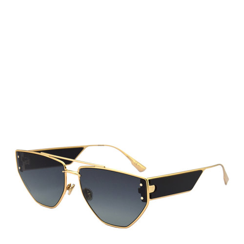 DIOR/迪奥 个性 时尚 潮流 多边 合金 全框 男女款 太阳镜 黑色 香槟金色 墨镜 眼镜 DIORCLAN2 61mm DIOR 迪奥