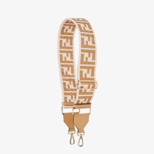  FENDI芬迪 22年春夏 女士 肩带 米色丝带肩带 8A_V134AHM5F1FNR