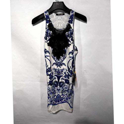 Roberto Cavalli/罗伯图 卡维里女装/女士裙装/女士连衣裙 衣领标签掉了一半