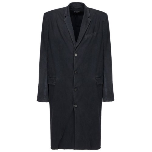  Balenciaga/巴黎世家 男士黑色棉质大衣 661720 TAV04 1000