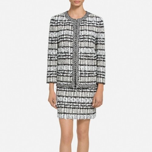 St.John/盛蔷纹理工艺格子呢女士夹克K6100S1