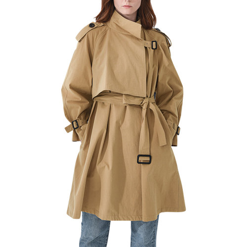 GeleiStory/GeleiStory 秋季新款英伦风卡其色气质风衣外套女中长款小个子 女士风衣