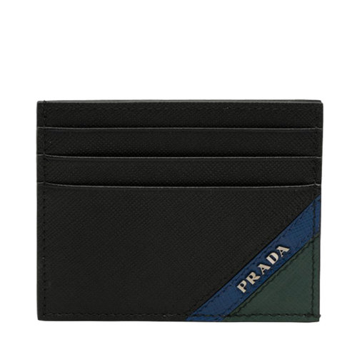 PRADA/普拉达 男士 男包 黑色皮革小型皮具卡片夹 2MC223-2EGO-F0575