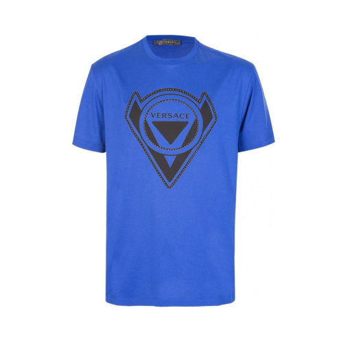 VERSACE/范思哲 男士蓝色棉质圆领短袖上衣T恤 A75606-A201952-A124