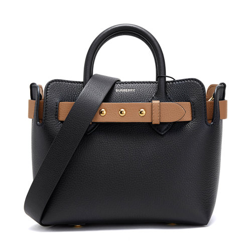 BURBERRY/博柏利  女士 迷你黑色女包 铆钉设计皮革 手提包单肩斜挎包