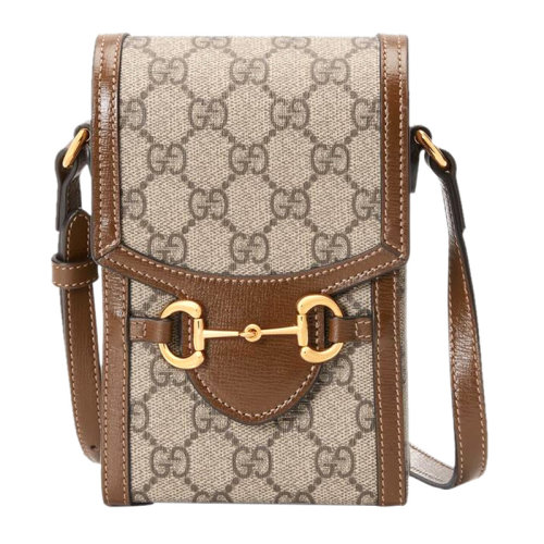 GUCCI/古驰  1955系列  女士GG Supreme帆马衔扣翻盖扣 单肩包斜挎包手机包 女包625615多色可选