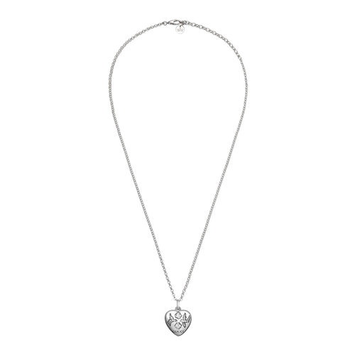 GUCCI/古驰  Blind for Love系列 925银心形吊坠?项链455542J84000701