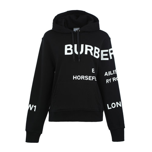 BURBERRY/博柏利22春夏字母徽标棉质宽松连帽女士套头卫衣女卫衣8040767