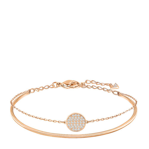 Swarovski/施华洛世奇 GINGER系列 女士镀玫瑰金色仿水晶二合一手链手环手镯 5274892
