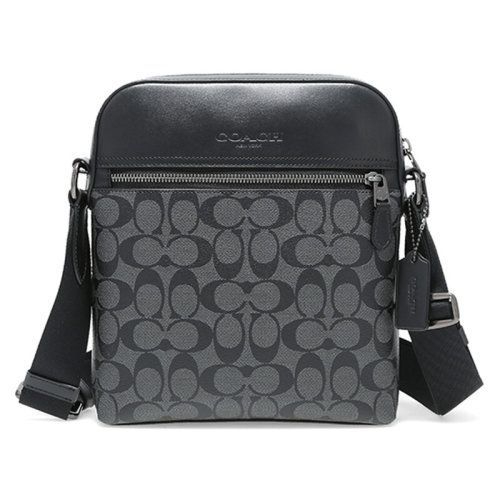 COACH 蔻驰 黑色PVC配皮小号单肩斜挎包 4010 QBMI5 男款