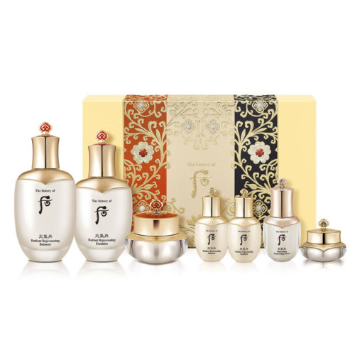 WHOO/后 天气丹花献礼盒3件套（水150ml乳110ml面霜25ml眼霜5ml精华8ml滋养水25ml滋养乳25ml）（新疆不发货）