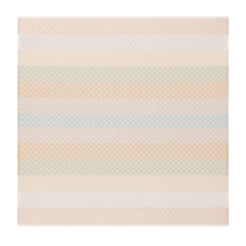 GUCCI/古驰 女士乳白色GG提花图案棉质羊毛披肩5582743GC469288