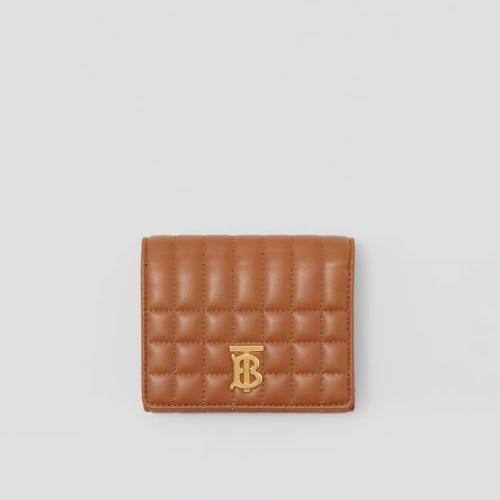  BURBERRY 22年秋冬 女士 Lola - 绗缝皮革小号萝纳折叠式钱夹 80623761