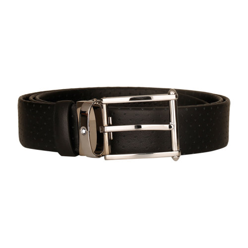 MONTBLANC万宝龙 男士黑色皮质单面腰带/皮带 118769