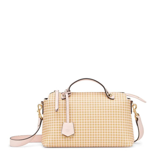 FENDI/芬迪 BY THE WAY系列女士拼色小牛皮格纹装饰拉链开合单肩包斜挎包手提包波士顿包女包 8BL146-ACYP-F1BDS