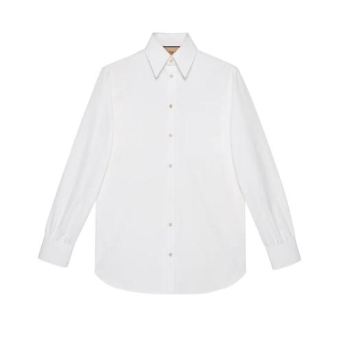  GUCCI古驰 22年秋冬 男士 棉府绸衬衫 672135 Z365G 9000 预定商品2-6周发货