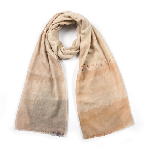 SHOKAY/绣嘉【定制款】春夏新款烟波水染艺术印染披肩长款两用轻薄披肩围巾