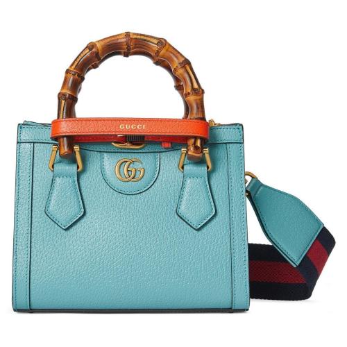 GUCCI古驰 22年秋冬 女士 Gucci Diana竹节迷你托特包 702732 U3ZDT 4377