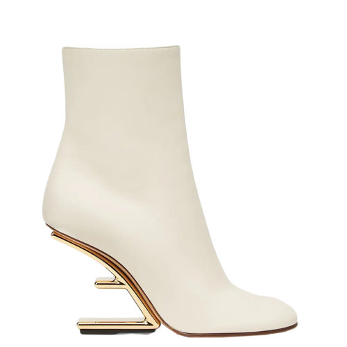 FENDI/芬迪      女士白色纳帕皮革高跟靴8T8230NBAF1FLE