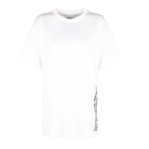 BURBERRY/博柏利 地址印花棉质宽松女士短袖T恤 8037291