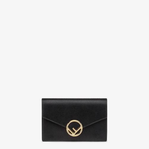  FENDI芬迪 22年秋冬 女士 钱包 黑色皮革迷你手袋 8BS006A18BF0KUR