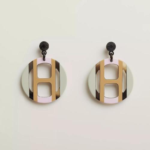 HERMES爱马仕 22年秋冬 女士 耳环 Boucles d%26s;oreilles H Equipe H057086FL13